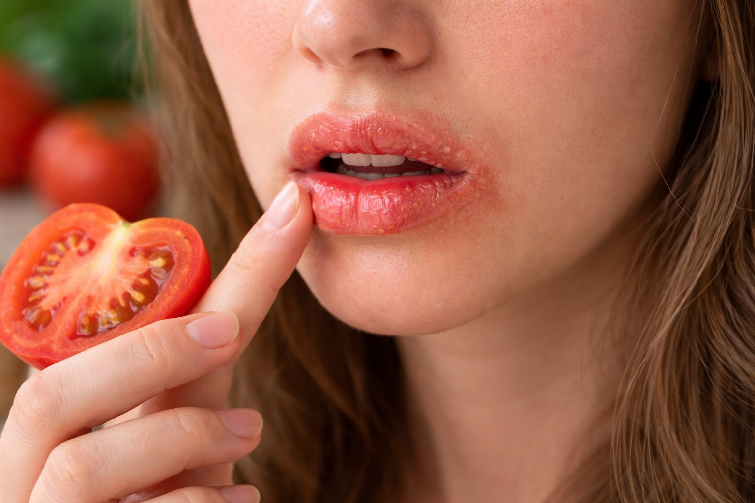 tomatenallergie symptome mund lippen